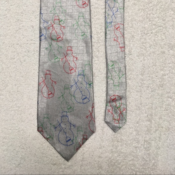 Jos. A. Banks Silver Christmas Snowman Nec… - Picture 1 of 6